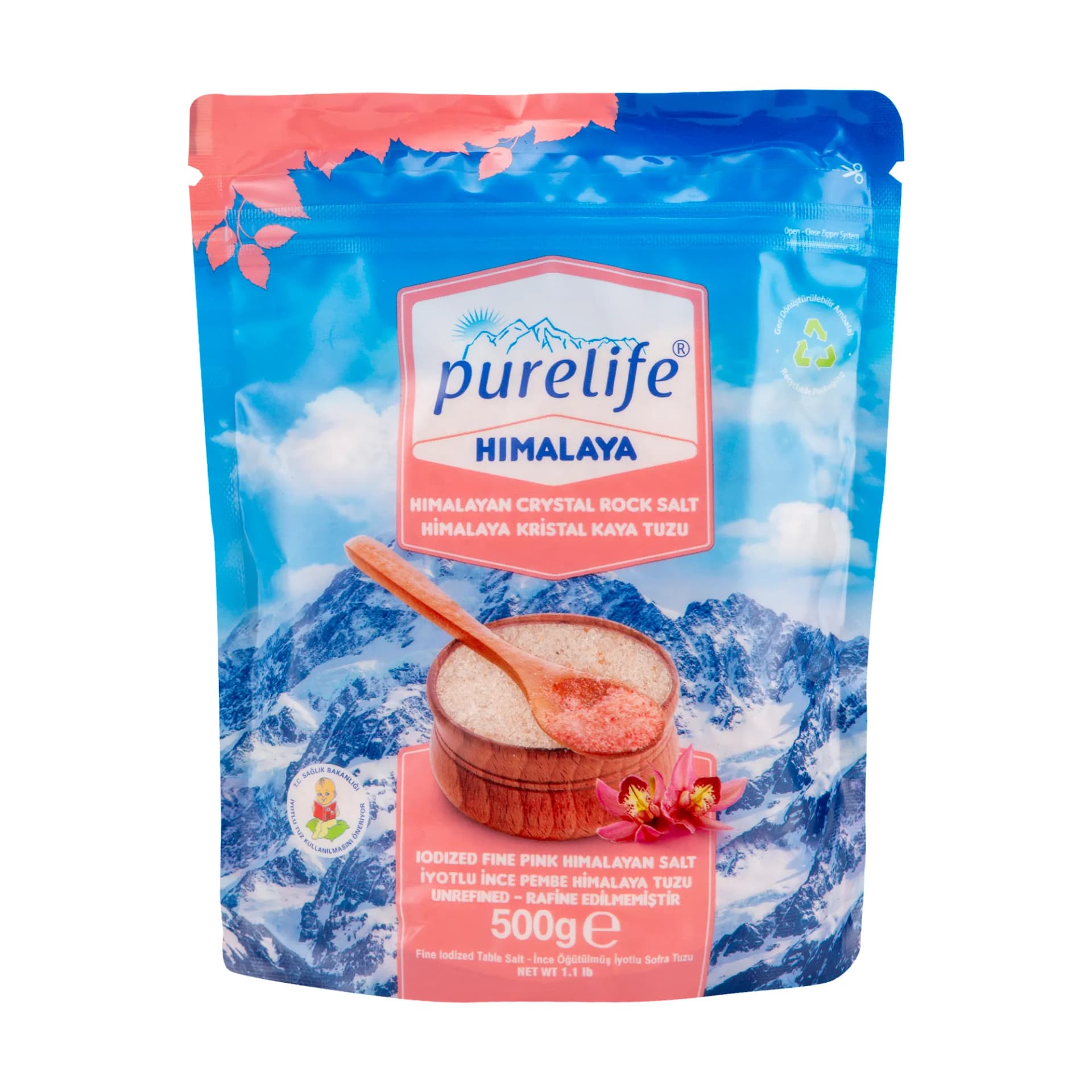 Purelife İyotlu İnce Pembe Himalaya Tuzu