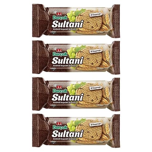 Eti Burçak Sultani Üzümlü Kepekli Bisküvi