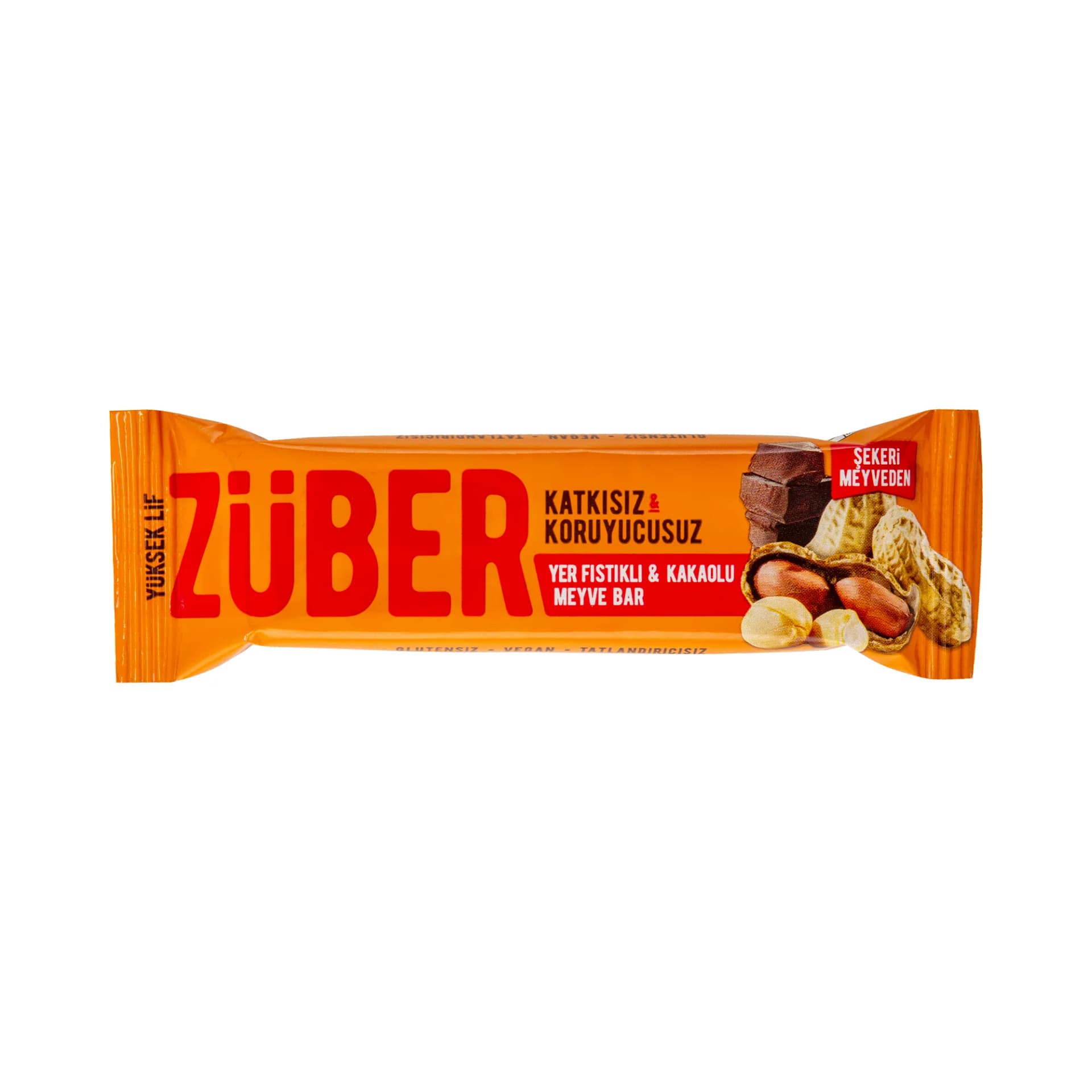 ZÜBER Yer Fıstıklı & Kakaolu Meyve Bar