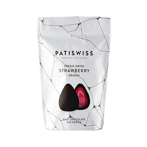 Patiswiss Kakaolu Sütlü Çikolata Kaplı Çilekli Draje