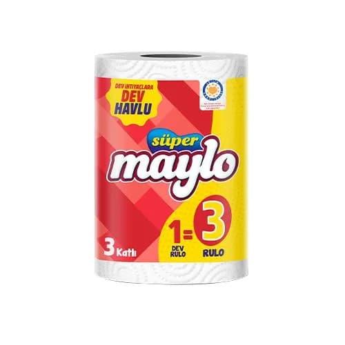 Süper Maylo Dev Kağıt Havlu 1=3 Rulo