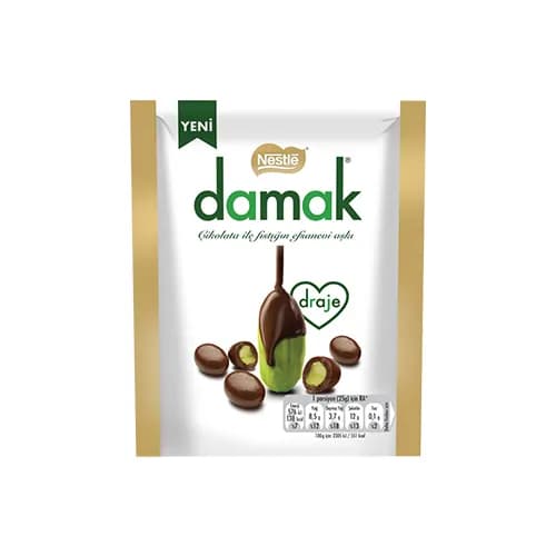 Nestle Damak Sütlü Çikolata Kaplı Antep Fıstıklı Draje