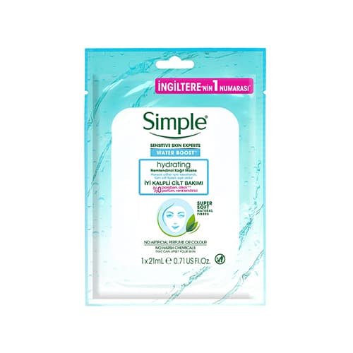 Simple Water Boost Nemlendirici Kağıt Maske