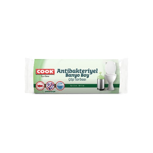 Cook Antibakteriyel Çöp Torbası Banyo Boy Okyanus Kokulu