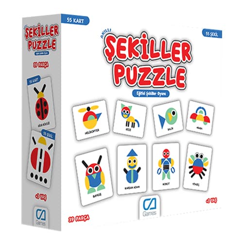 Şekiller Puzzle Eğitici Kutu Oyunu