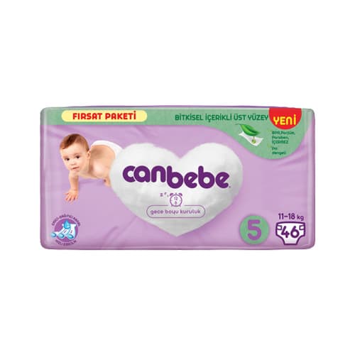 Canbebe Bebek Bezi 5 Beden Junior Fırsat Paketi