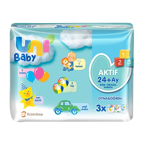 Uni Baby Aktif Oyna & Öğren Islak Havlu