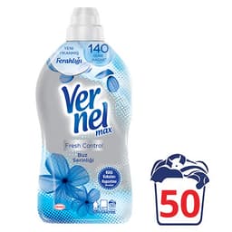 Vernel Max Konsantre Çamaşır Yumuşatıcı Fresh Control Buz Serinliği 50 Yıkama