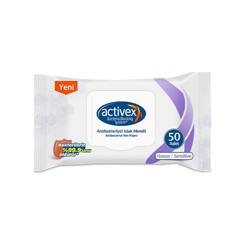 Activex Antibakteriyel Islak Mendil Hassas