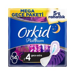 Orkid Platinum Hijyenik Ped Gece Ekstra Süper Ekonomik Paket