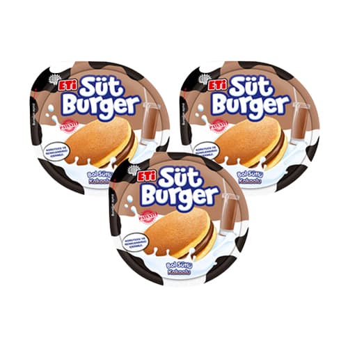Eti Süt Burger Sütlü Kakaolu Krema Dolgulu Ballı Kek
