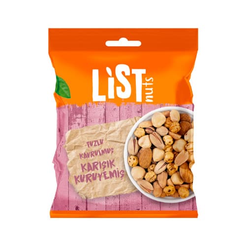 List Nuts Tuzlu Kavrulmuş Karışık Kuruyemiş