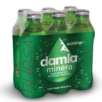 Damla Minera Mineralli Su 6 x 200 Ml
