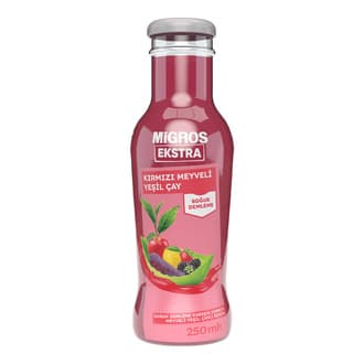 Migros Ektra Soğuk Demleme Kırmızı Meyveli Yeşil Çay 250 Ml