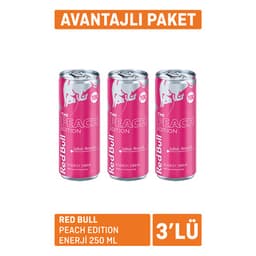 Red Bull Peach Edition Enerji 3 x 250 Ml