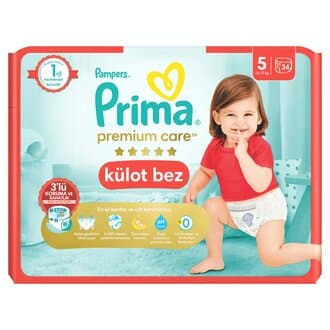 Prima Premium Care 5 Beden Külot Bebek Bezi 11-17 Kg 34 Adet