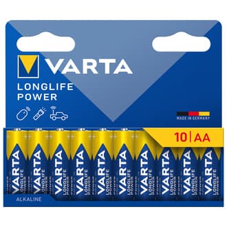 Varta Longlife Power AA Kalem Pil 10'lu Paket (Alkalin)
