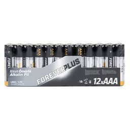 Forever Plus Alkalin İnce Pil 12'li