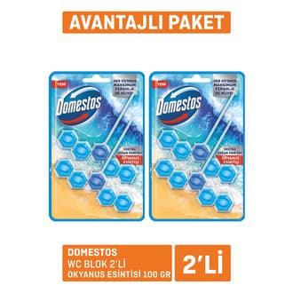 Domestos Wc Blok 2'li Okyanus Ferahlığı 2 x 100 G