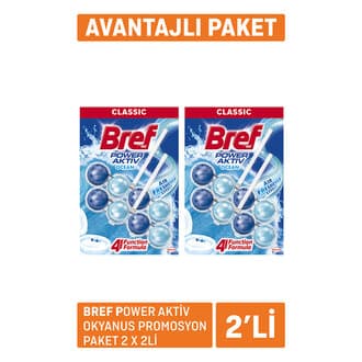 Bref Aktif Power Wc Blok Okyanus Promosyon Paket 2 x 100 G