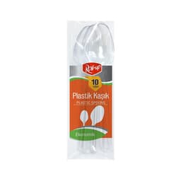 Roll-Up Plastik Şeffaf Kaşık 10'lu