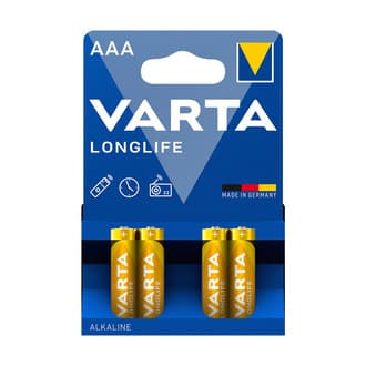 Varta Longlife AAA İnce Kalem Pil 4'lü Paket (Alkalin)