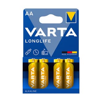 Varta Longlife AA Kalem Pil 4'lü Paket (Alkalin)