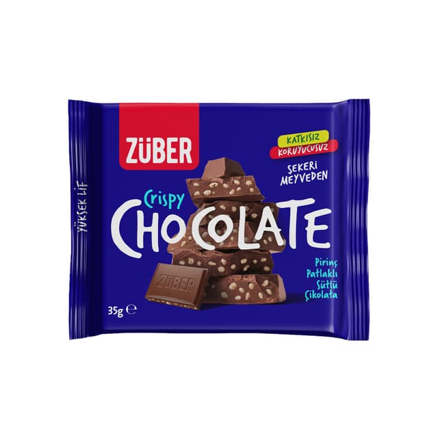 Züber Pirinç Patlaklı Sütlü Çikolata