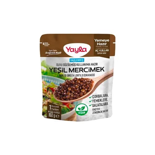 Yayla Haşlanmış Susuz Yeşil Mercimek