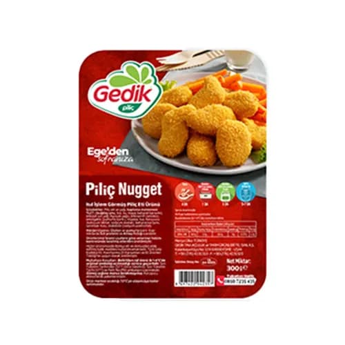 Gedik Tabaklı Pişmiş Piliç Nugget