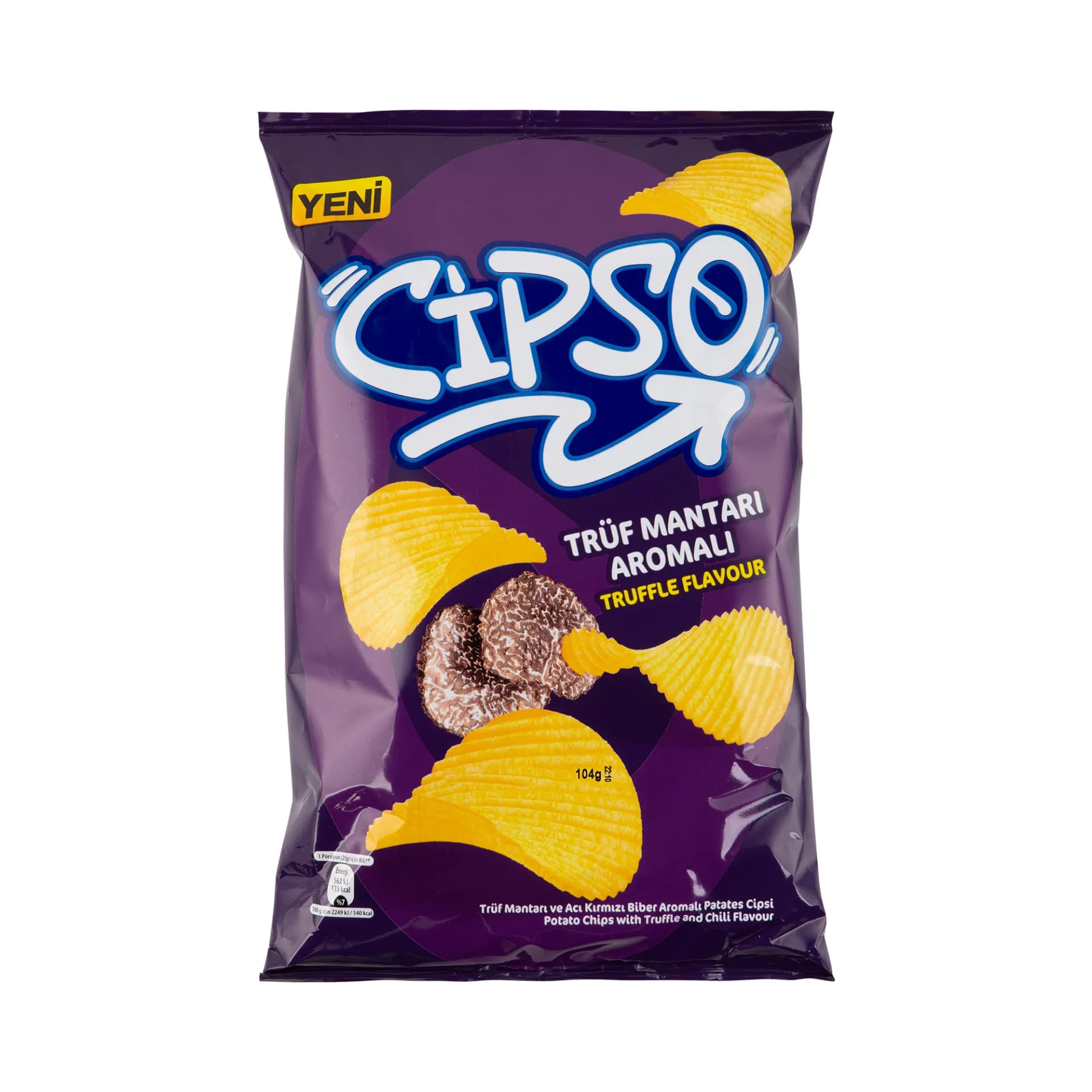 Cipso Tırtıklı Trüf Mantar Aromalı Cips