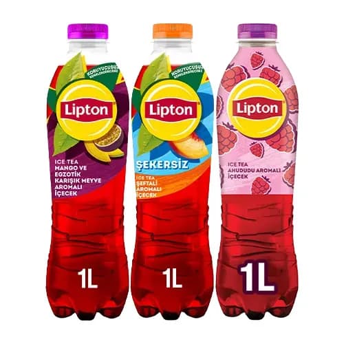 Lipton Ice Tea Şeftali Şekersiz & Ahududu & Mango