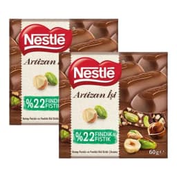 Nestle Artizan İşi Sütlü Fındıklı & Fıstıklı Çikolata