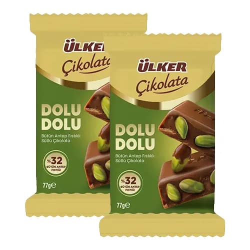 Ülker Çikolata Dolu Dolu %32 Antep Fıstıklı