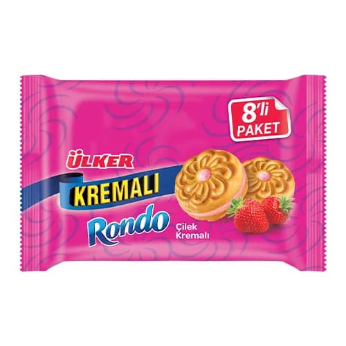 Ülker Rondo Kremalı Bisküvi Çilekli