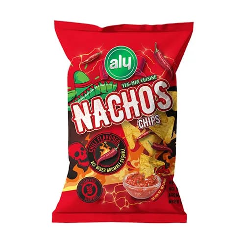 Aly Acı Biber Aromalı Glutensiz Nachos Cips