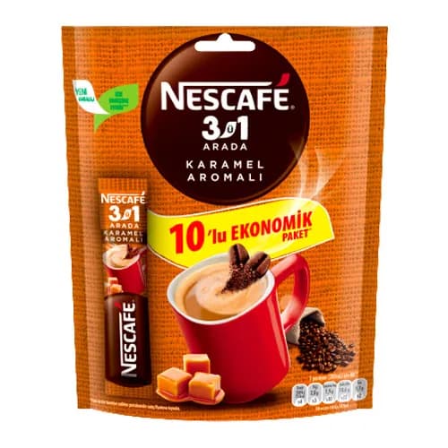 Nescafé 3'ü 1 Arada Karamel Aromalı