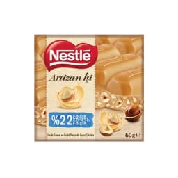 Nestle Artizan Işi Fındıklı & Fındık Ezmeli Beyaz Çikolata