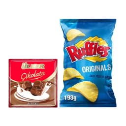 Ülker Sütlü Kare Çikolata & Ruffles Originals Patates Cipsi