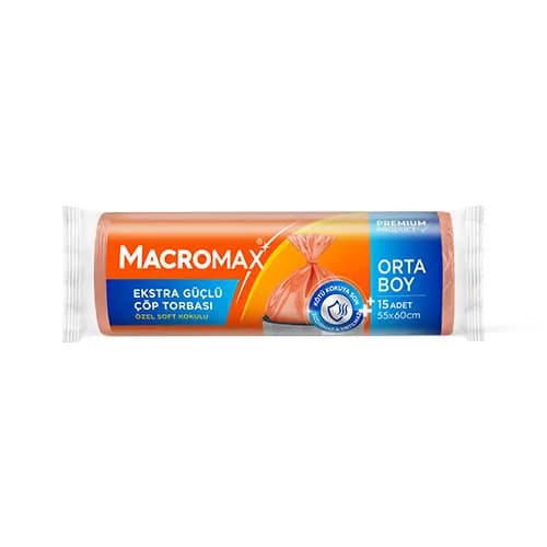 Macromax Extra Güçlü Çöp Torbası Orta Boy
