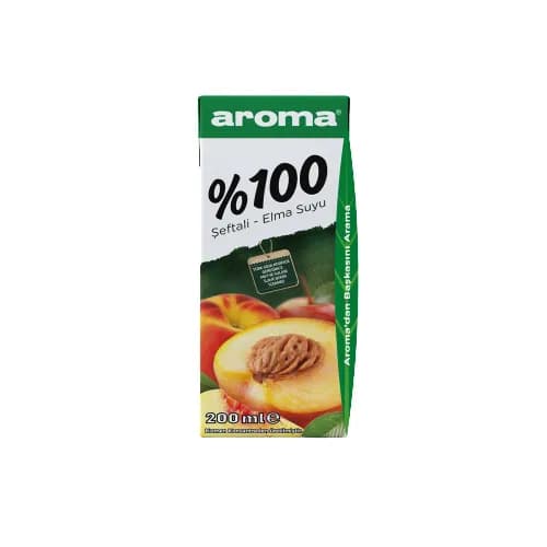 Aroma %100 Şeftali ve Elma Suyu
