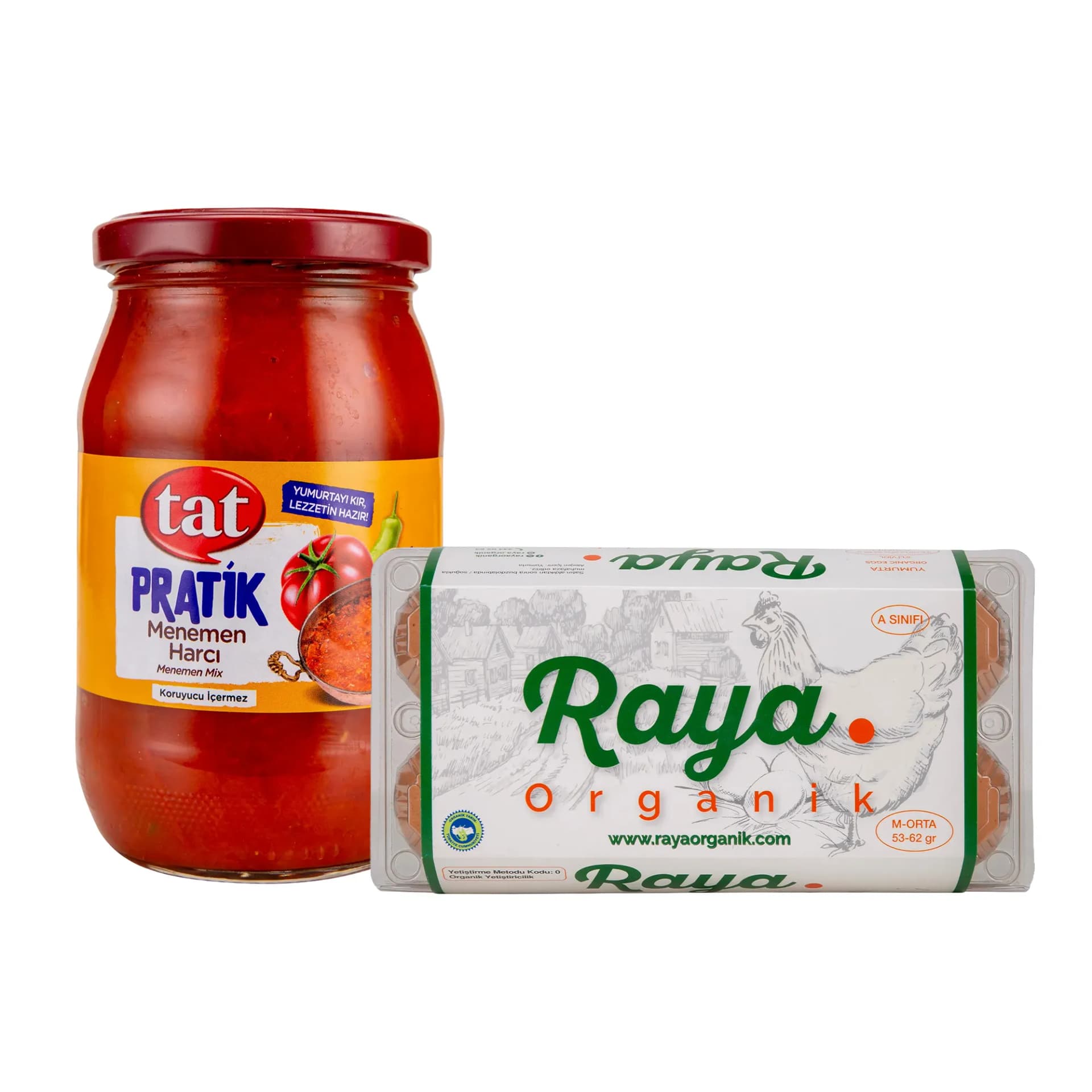 Tat Menemen Harcı & Raya Organik Yumurta Orta Boy