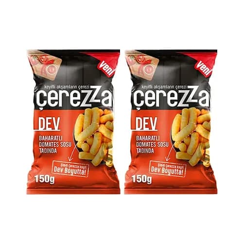 Çerezza Dev Baharatlı Domates Sos Aromalı Mısır Çerezi Parti Boy