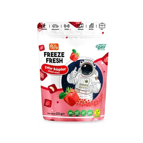 Freeze Fresh Çıtır Küpler Çilek & Elma