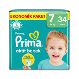 Prima Bebek Bezi Aktif Bebek 7 Beden XXLarge Fırsat Paketi