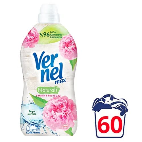 Vernel Max Konsantre Çamaşır Yumuşatıcı Şakayık & Beyaz Çay