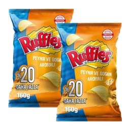 Ruffles Peynir ve Soğan Aromalı Patates Cipsi Parti Boy