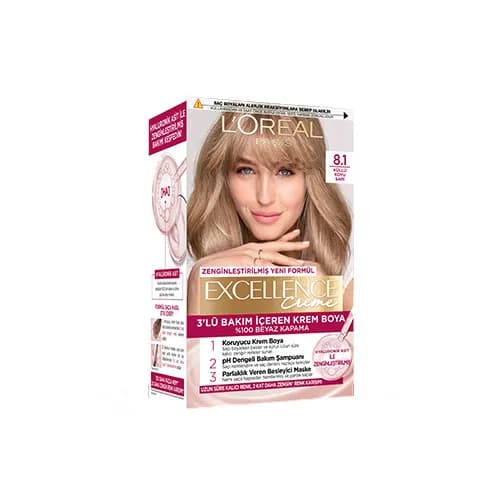 L’Oréal Paris Saç Boyası Koyu Sarı Küllü 8.1