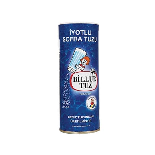 Billur Tuzluklu İyotlu Sofra Tuzu