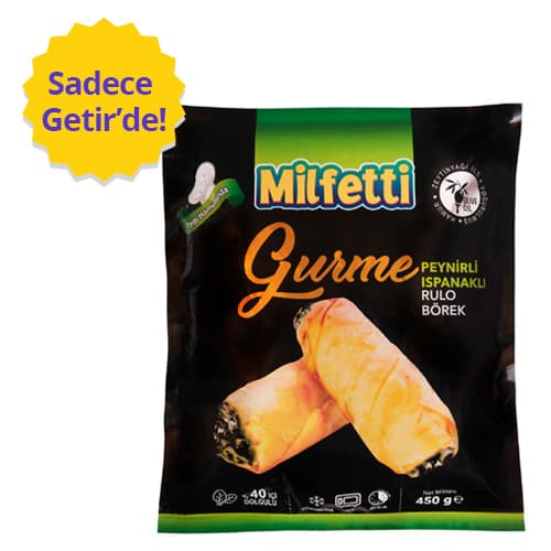 Milfetti Gurme Serisi Peynirli Ispanaklı Mini Rulo Börek